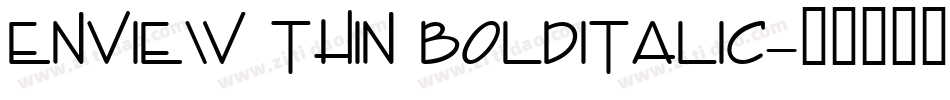 Enview Thin BoldItalic字体转换
